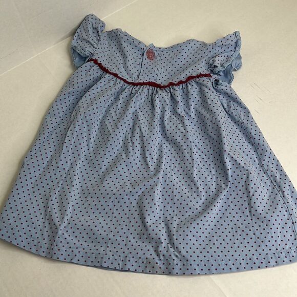 MATILDA JANE CHARACTER COUNTS BLUE AND BURGUNDY POLKA-DOT DRESS size 2 - Picture 8 of 12